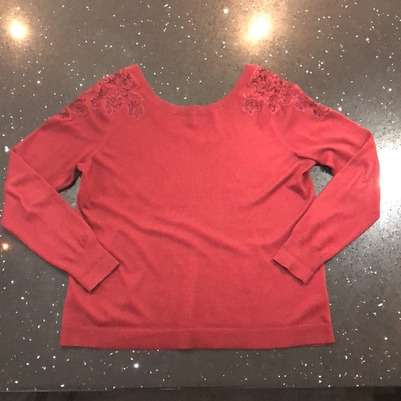 Sweater with Lace Shoulders - Picture 6 of 6